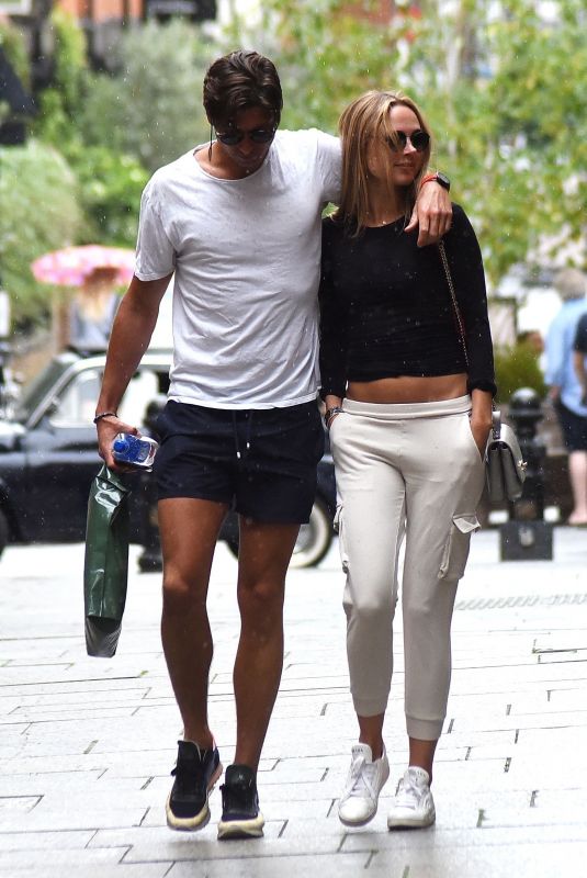 KIMBERLEY GARNER and Ollie Chambers Out on Kings Road in Chelsea 06/28/2020