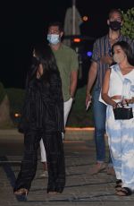 KOURTNEY KARDASHIAN and ADDISON RAE Out for Dinner in Malibu 07/15/2020