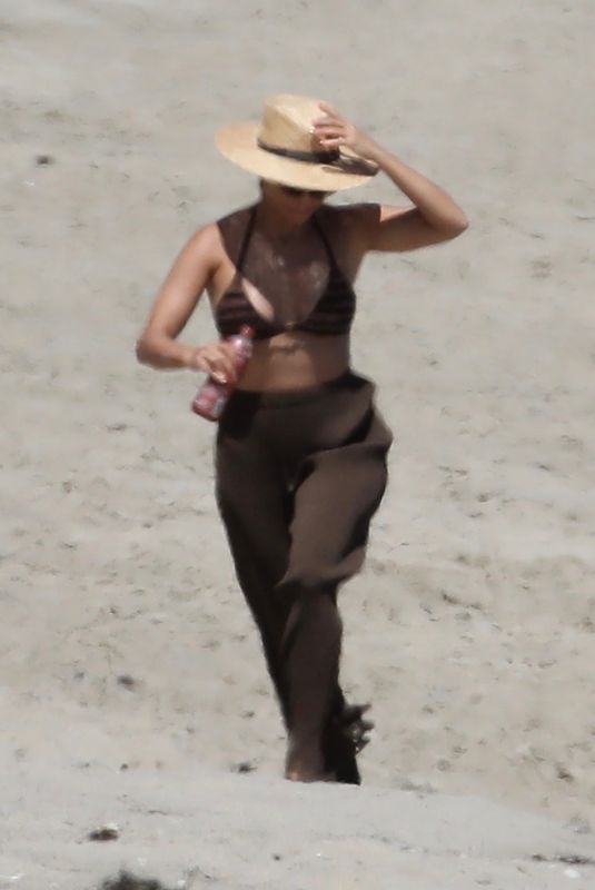 KOURTNEY KARDASHIAN and ADDISON RAE Out in the Beach in Malibu 07/18/2020