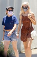 KRISTEN STEWART and DYLAN MEYER Out for Lunch at Kitsune in Los Angeles 07/12/2020