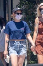 KRISTEN STEWART and DYLAN MEYER Out for Lunch at Kitsune in Los Angeles 07/12/2020