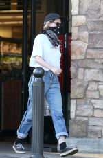 KRISTEN STEWART in Denim Wearing  Bandana Mask Out in Los Angeles 07/14/2020