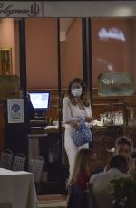 LAETITIA CASTA and ISABELLE HUPERT at a Restaurant in Rome 07/21/2020