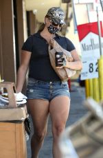 LANA DEL REY in Denim Shorts  Shopping at 7-eleven in Los Angeles 07/28/2020