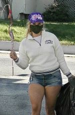 LANA DEL REY in Denim Shorts Shopping for Decorations in Los Angeles 07/03/2020