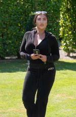 LAUREN GOODGER Leaves Her House in Essex 07/07/2020
