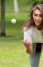LAUREN GOODGER Playing with Her Do at a Park in Essex 07/27/2020