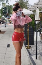 lBLANCA BLANCO in Shorts Out for Coffee in Los Angeles 07/22/2020