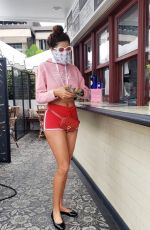 lBLANCA BLANCO in Shorts Out for Coffee in Los Angeles 07/22/2020