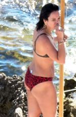 LILY ALLEN in Bikini at a Beach in Capri 07/27/2020