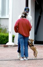 LILY COLLINS and Charlie McDowell Out with Their Dog in Los Angeles 07/22/2020