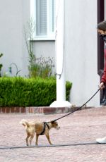 LILY COLLINS and Charlie McDowell Out with Their Dog in Los Angeles 07/22/2020