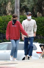 LILY COLLINS and Charlie McDowell Out with Their Dog in Los Angeles 07/22/2020