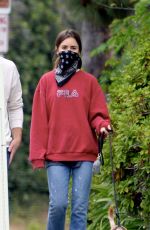 LILY COLLINS and Charlie McDowell Out with Their Dog in Los Angeles 07/22/2020