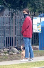 LILY COLLINS and Charlie McDowell Out with Their Dog in Los Angeles 07/22/2020