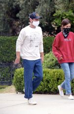LILY COLLINS Out with Her Dog in Los Angeles 07/22/2020