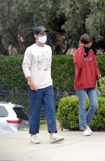 LILY COLLINS Out with Her Dog in Los Angeles 07/22/2020