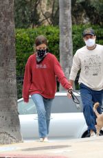 LILY COLLINS Out with Her Dog in Los Angeles 07/22/2020