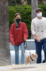 LILY COLLINS Out with Her Dog in Los Angeles 07/22/2020