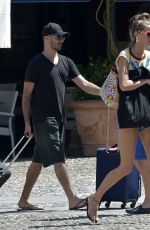 LILY FLYNN and Alessandro Pera Out in Portofino 07/12/2020