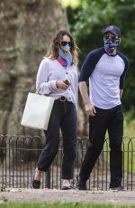 LILY JAEMS and Chris Evans at a Park in London 07/08/2020
