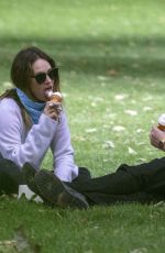 LILY JAEMS and Chris Evans at a Park in London 07/08/2020