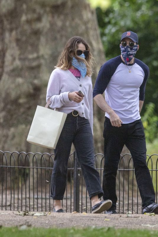 LILY JAEMS and Chris Evans at a Park in London 07/08/2020