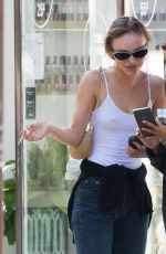 LILY-ROSE DEPP and LEILA BEKHTI at Cafe Quartier General in Paris 07/20/2020