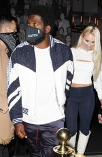 LINDSEY VONN and P.K. Subban at Catch LA in West Hollywood 07/03/2020