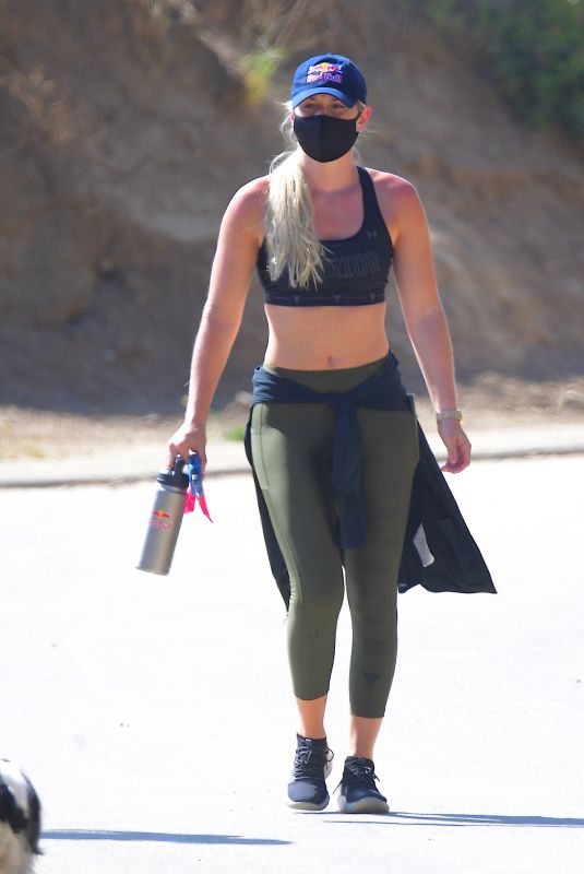 LINDSEY VONN Out Hikinig in Hollywood Hills 07/08/2020