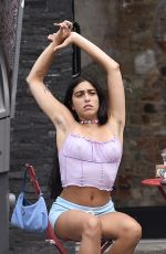 LOURDES LEONE in a Shorts Out in New York 07/08/2020
