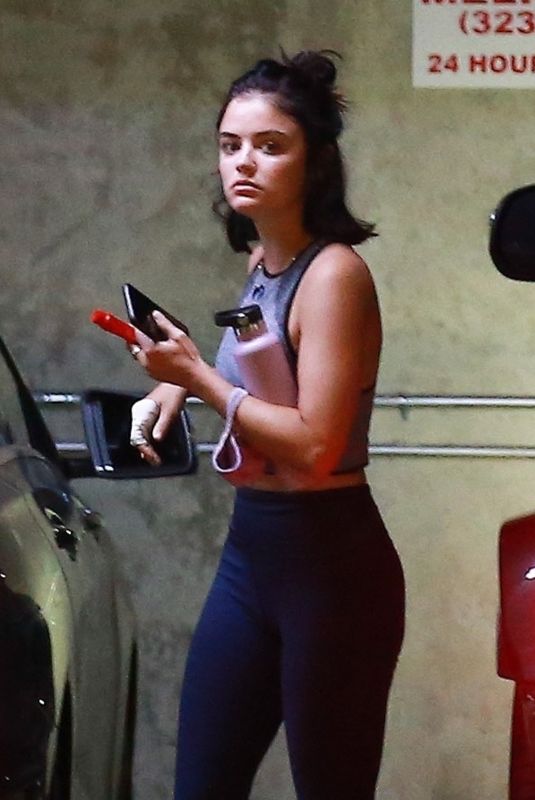 LUCY HALE Arrives at a Private Workout Session in Los Angeles 07/17/2020