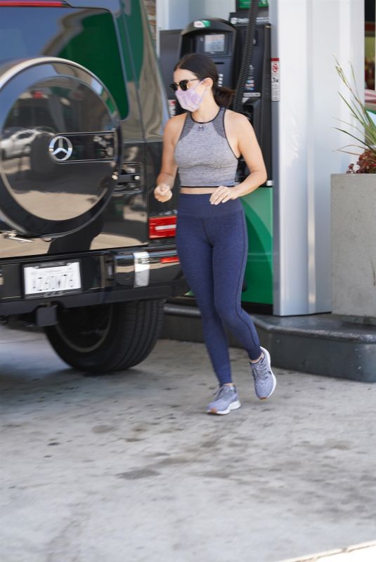 LUCY HALE at a Gas Station in Los Angeles 07/17/2020