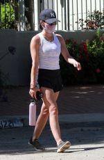 LUCY HALE in a Shorts Out Hiking in in Los Angeles 07/12/2020