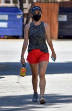LUCY HALE in Shorts Out in Studio City 07/25/2020