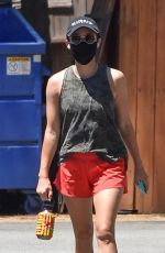 LUCY HALE in Shorts Out in Studio City 07/25/2020