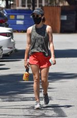 LUCY HALE in Shorts Out in Studio City 07/25/2020