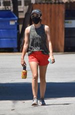 LUCY HALE in Shorts Out in Studio City 07/25/2020