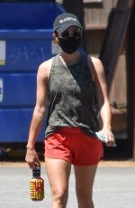 LUCY HALE in Shorts Out in Studio City 07/25/2020