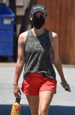 LUCY HALE in Shorts Out in Studio City 07/25/2020