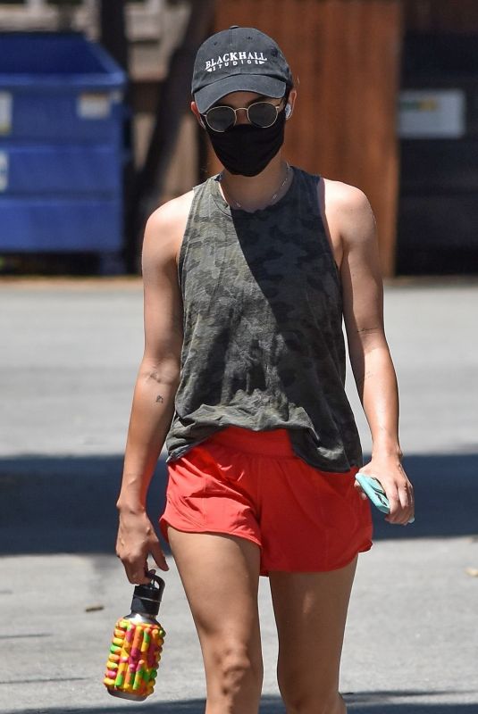 LUCY HALE in Shorts Out in Studio City 07/25/2020