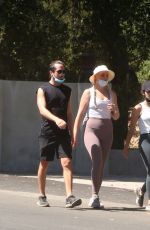LUCY HALE Out for Morning Hike with Friends in Los Angeles 07/30/2020