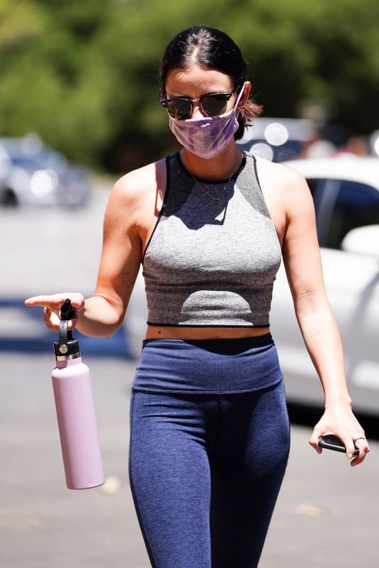 LUCY HALE Out Hiking in Los Feliz 07/17/2020