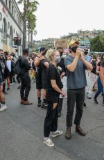 MAIKA MONROE and Joe Keery at Breonna Taylor Protest in Los Angeles 06/05/2020
