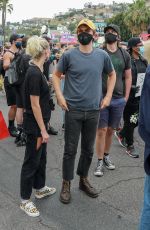 MAIKA MONROE and Joe Keery at Breonna Taylor Protest in Los Angeles 06/05/2020
