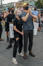 MAIKA MONROE and Joe Keery at Breonna Taylor Protest in Los Angeles 06/05/2020