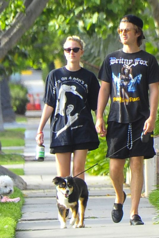 MAIKA MONROE and Joe Keery Out with Their Dog in Beverly Hills 05/16/2020