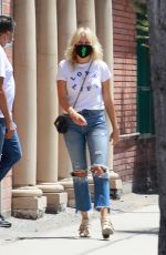 MALIN AKERMAN in Ripped Denim Out Shopping in Hollywood 07/14/2020