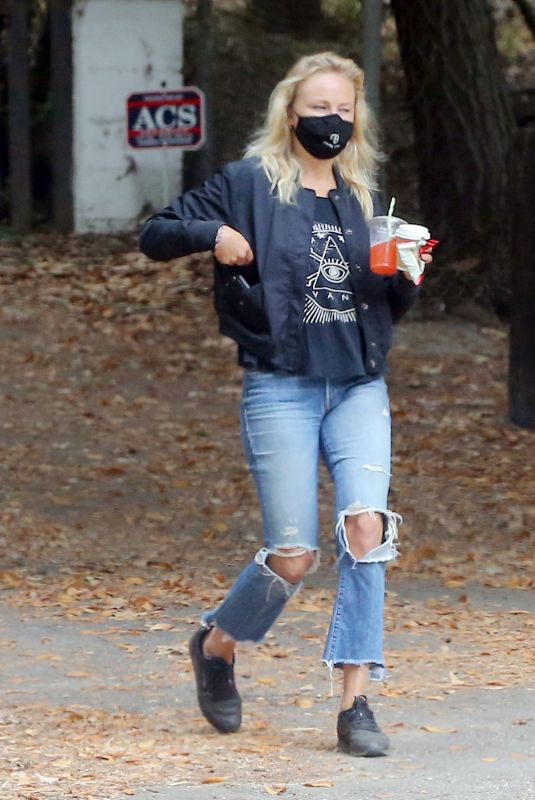 MALIN AKERMAN in Ripped Jeans Out at Griffith Park in Los Angeles 07/02/2020