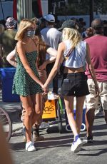 MARGARET QUALLEY, CARA DELEVINGNE and KAIA GERBER at a Protest Rally in Los Angeles 07/15/2020